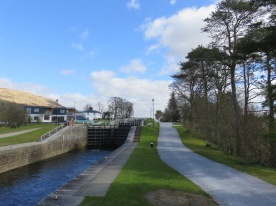 Where I started to run, at Neptune's Staircase, a lock on the Caledonian Canal.